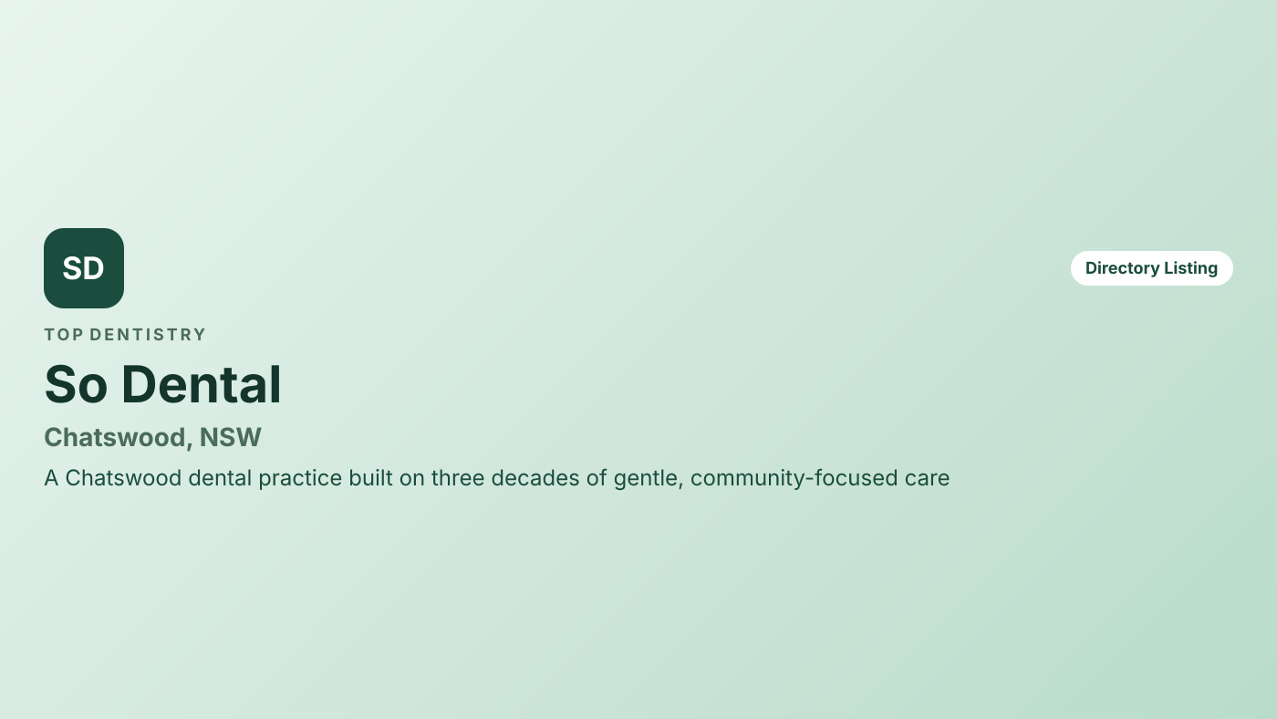 So Dental — overview